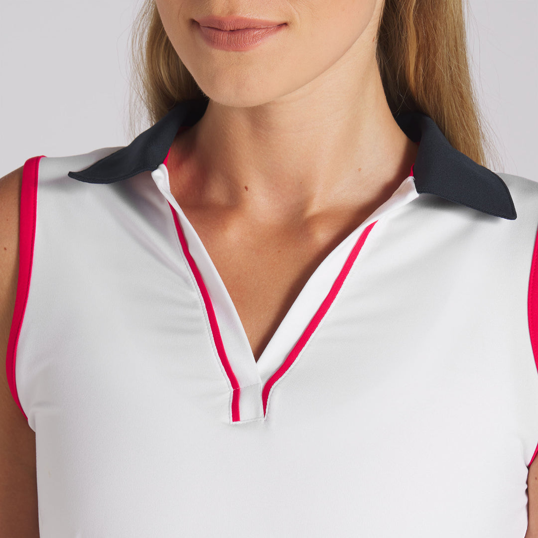 Womens PUMA X VA Piped Sleeveless Golf Polo