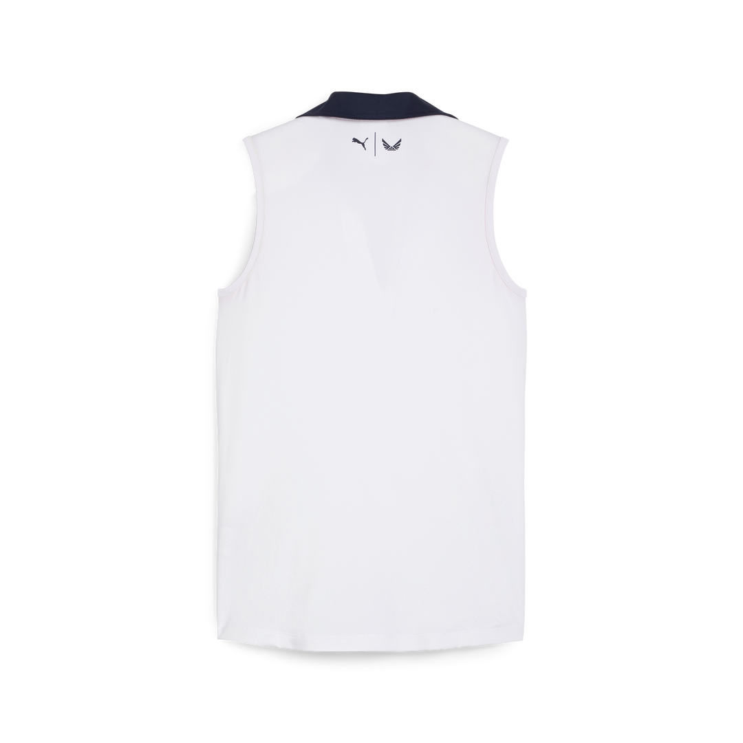 Womens PUMA X VA Piped Sleeveless Golf Polo