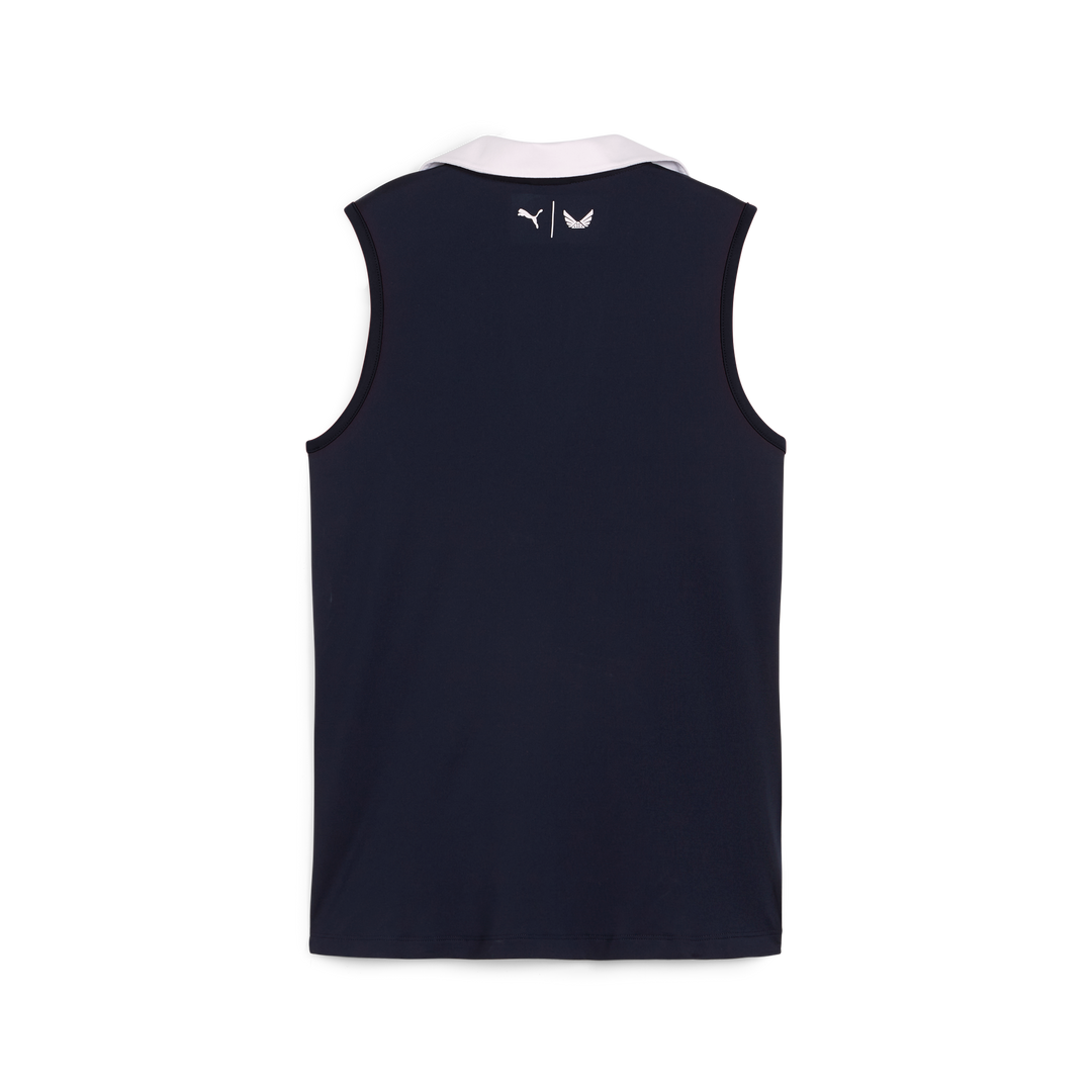 Womens PUMA X VA Piped Sleeveless Golf Polo