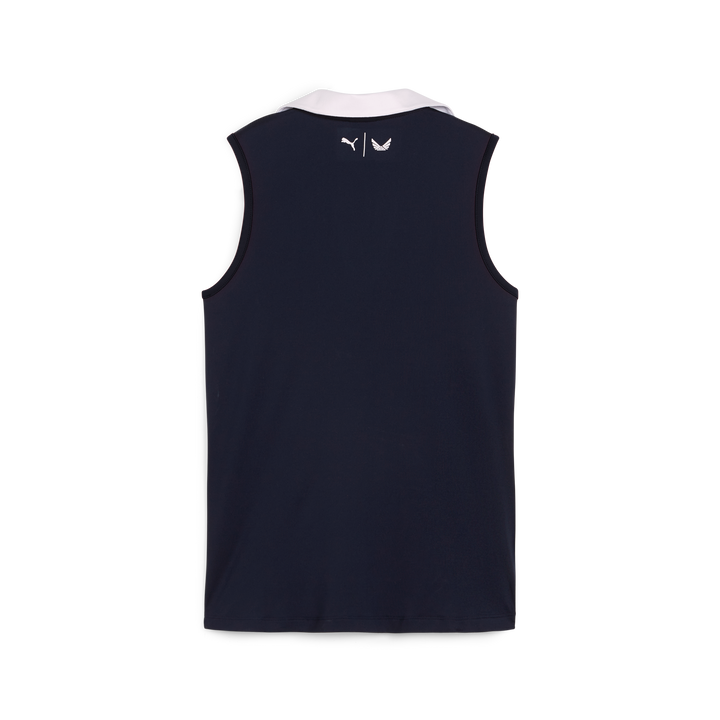 Womens PUMA X VA Piped Sleeveless Golf Polo