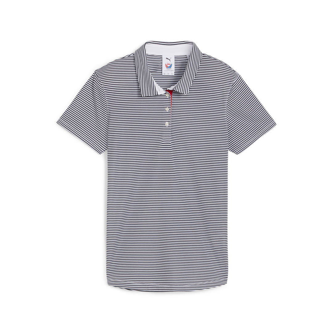 Womens PUMA X VA Pique Stripe Golf Polo