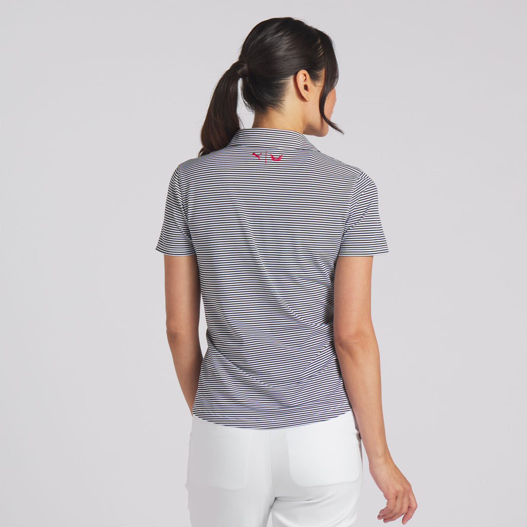 Womens PUMA X VA Pique Stripe Golf Polo