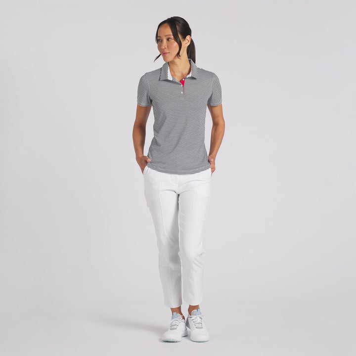 Womens PUMA X VA Pique Stripe Golf Polo