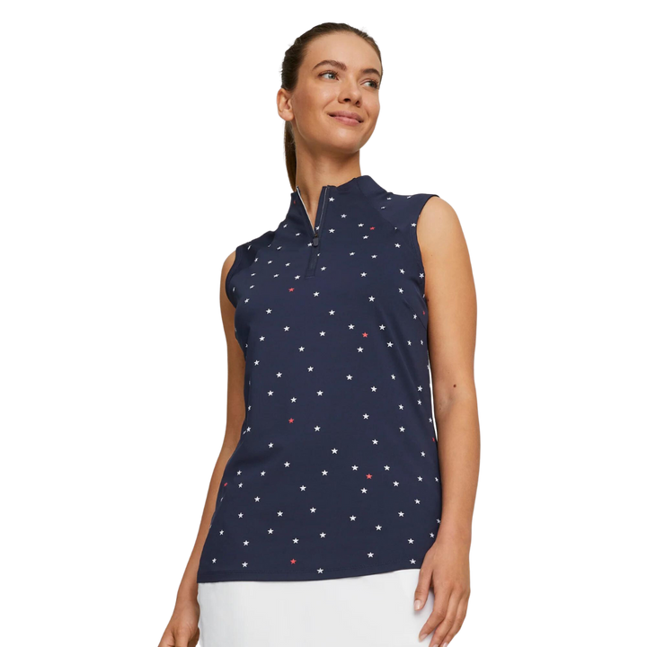 Womens PUMA X VA Stars Sleeveless Golf Polo