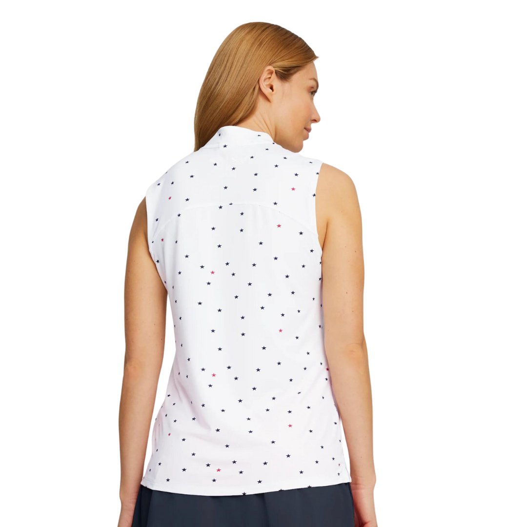 Womens PUMA X VA Stars Sleeveless Golf Polo
