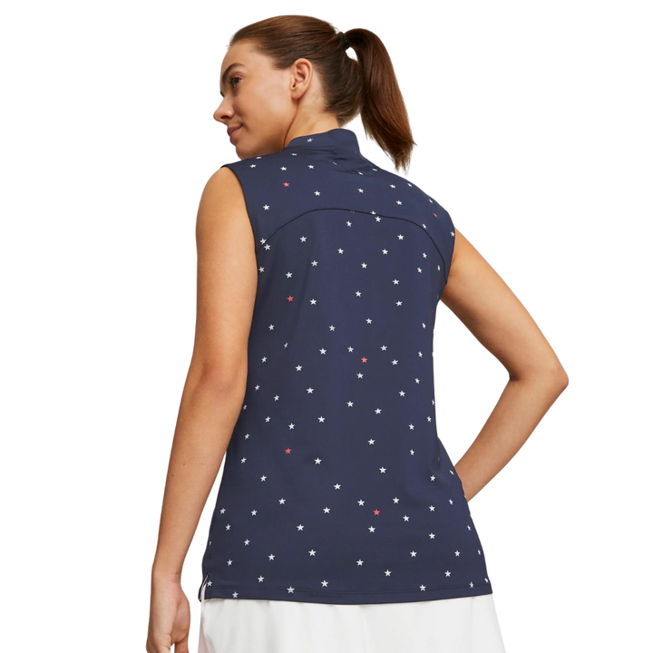 Womens PUMA X VA Stars Sleeveless Golf Polo
