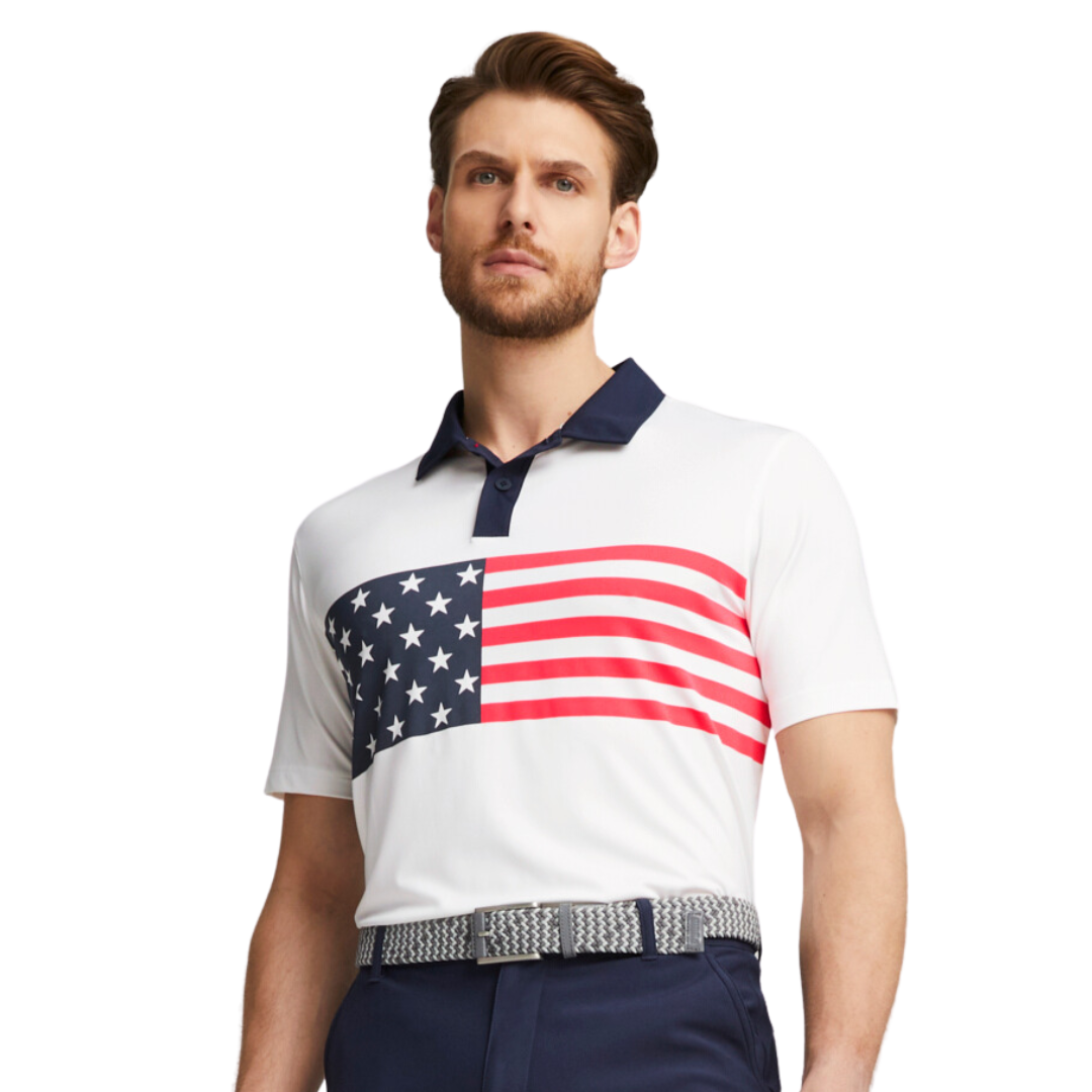 PUMA X VA Flag Stripe Polo