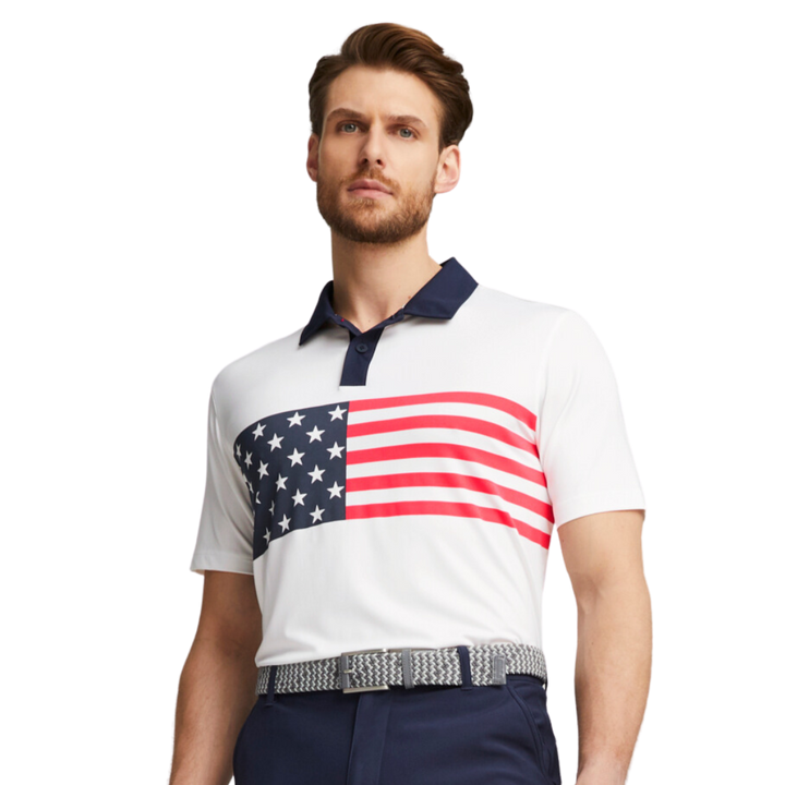 PUMA X VA Flag Stripe Polo