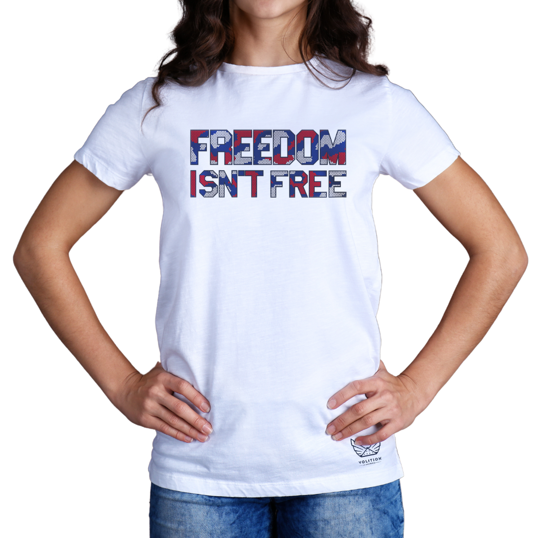 Women's Freedom Isn't Free Shirt | Volition America White / XL