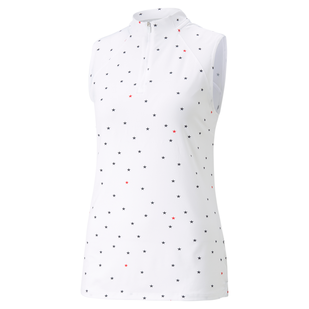 Womens PUMA X VA Stars Sleeveless Golf Polo