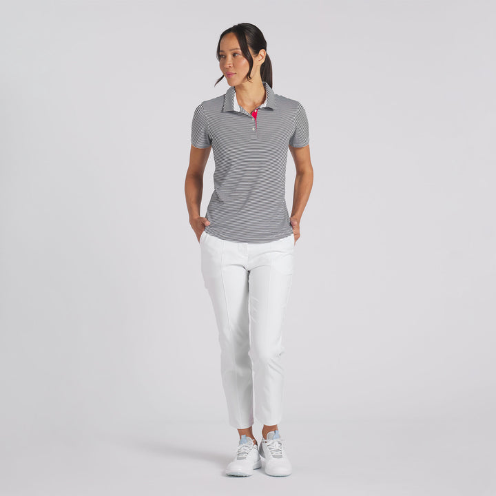 Women's Volition Pique Stripe Golf Polo