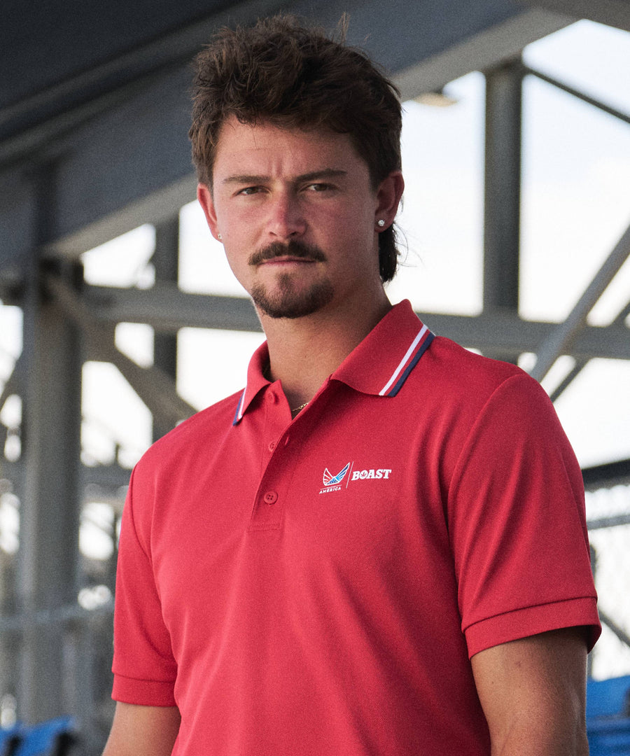 BOAST x VA Tipped Performance Pique Polo