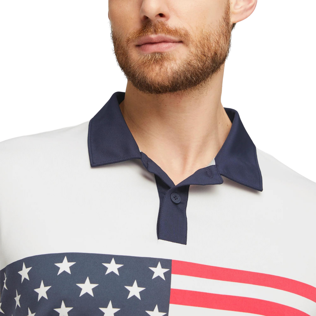  Boston Red Sox Men's Moisture Wicking Patriotic Polo