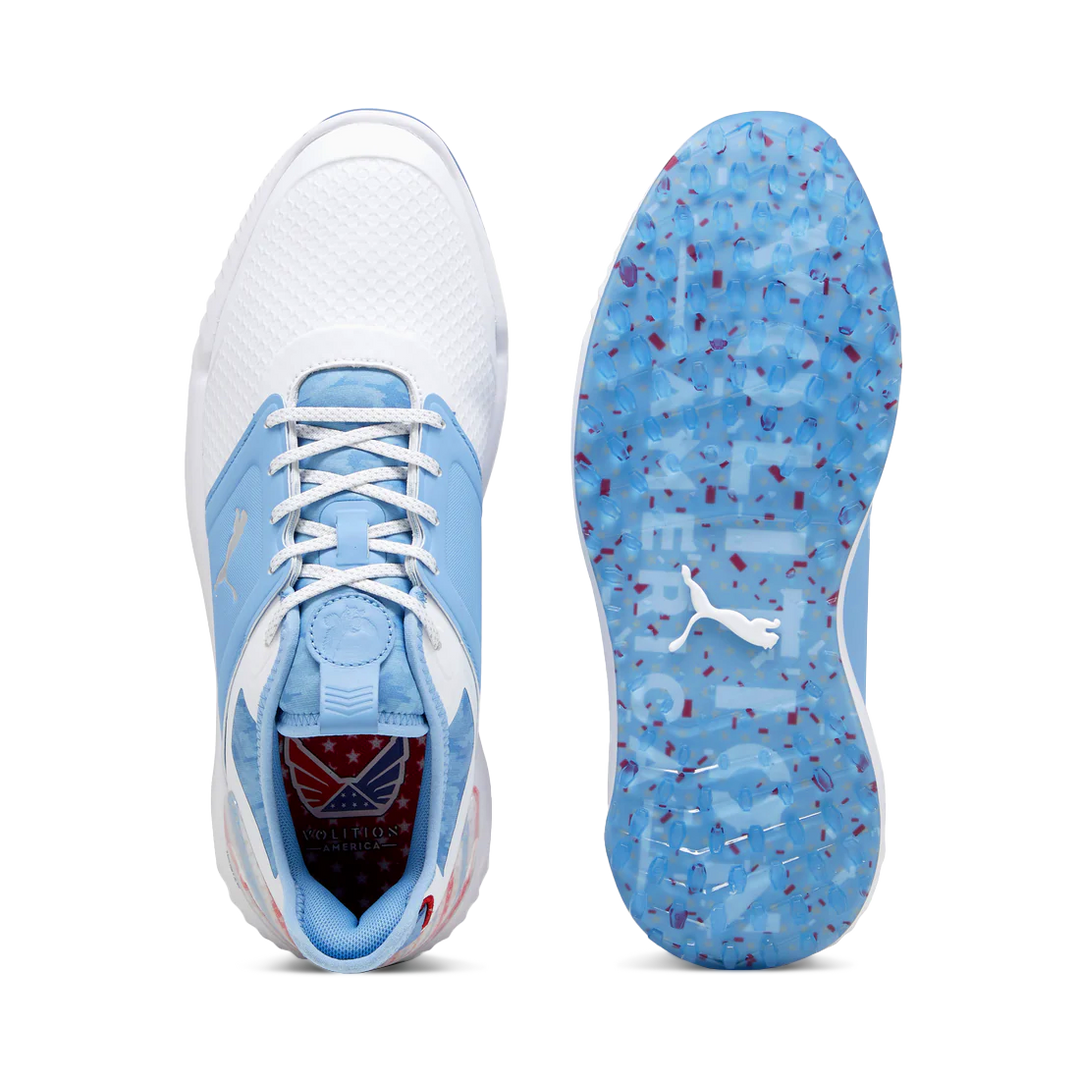 Puma ignite red white and blue golf shoes Clearance
